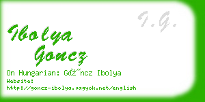 ibolya goncz business card